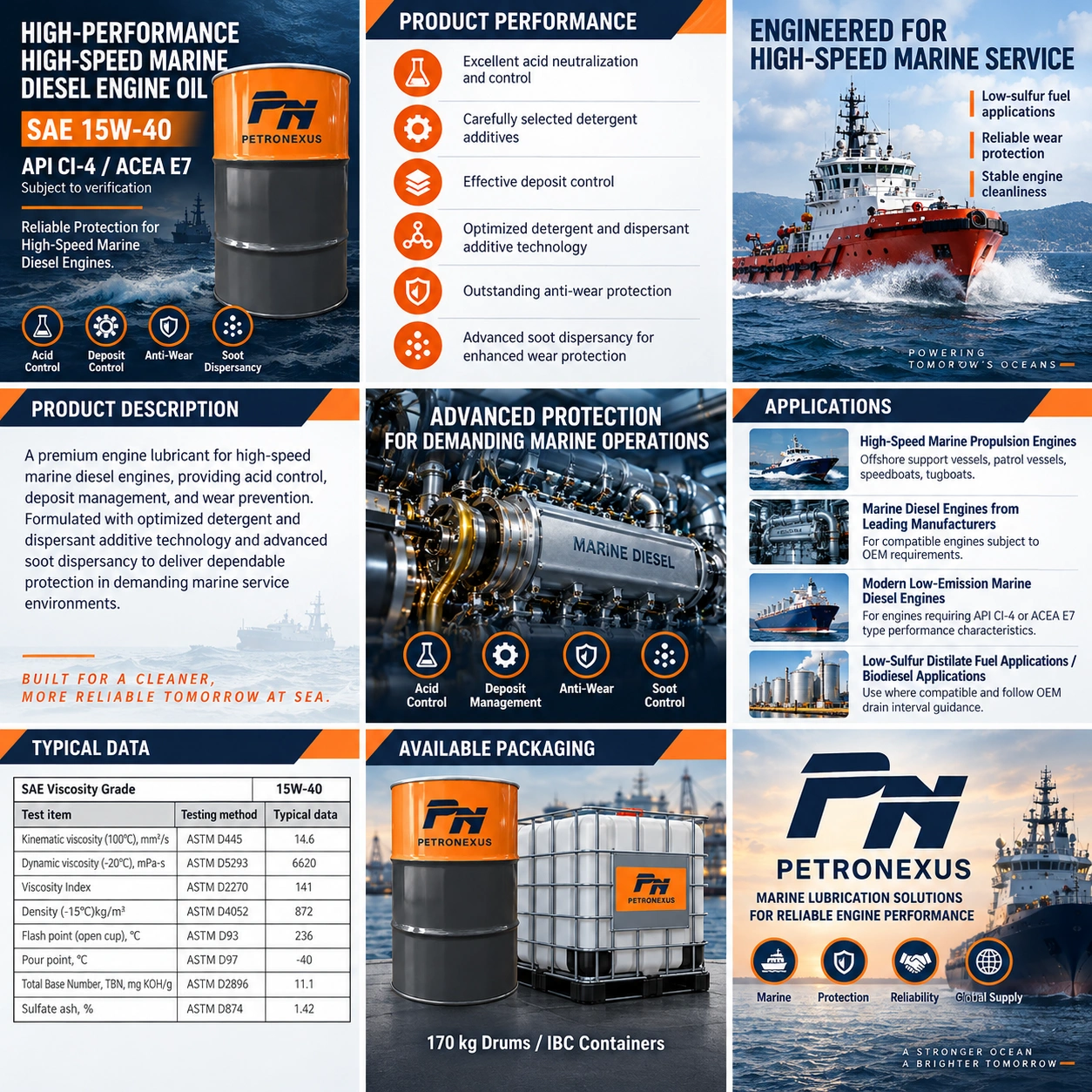 Marine High-Speed Diesel Engine Oil - Detail image 1