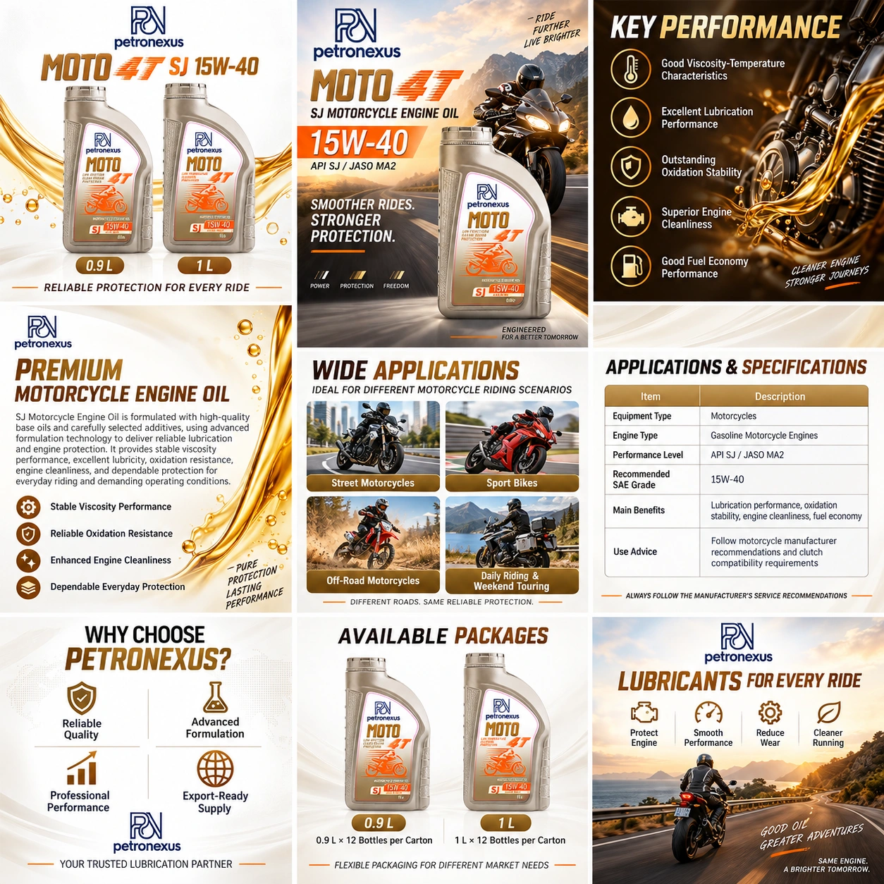 SJ Motorcycle Engine Oil - Detail image 1